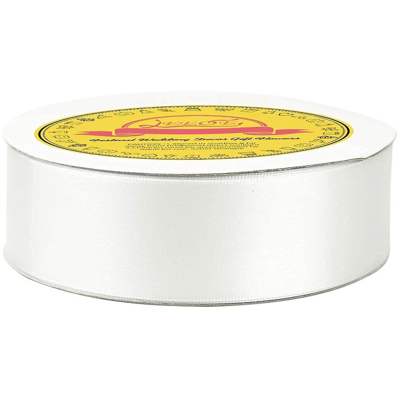 LEEQE Double Face White Satin Ribbon 1-1/2 inch X 50 Yards Polyester White Ribbon for Gift Wrapping Very Suitable for Weddings Party Hair Bow Invitation Decorations and More - Image 4